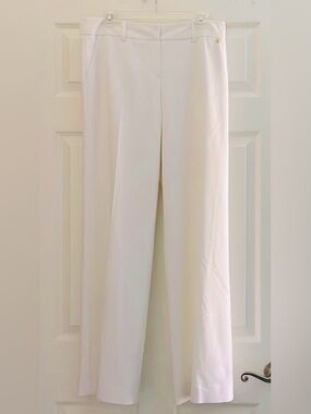 Trina Turk Beautiful Off-White Dress Pants Fully Lined Wide Leg Size 2